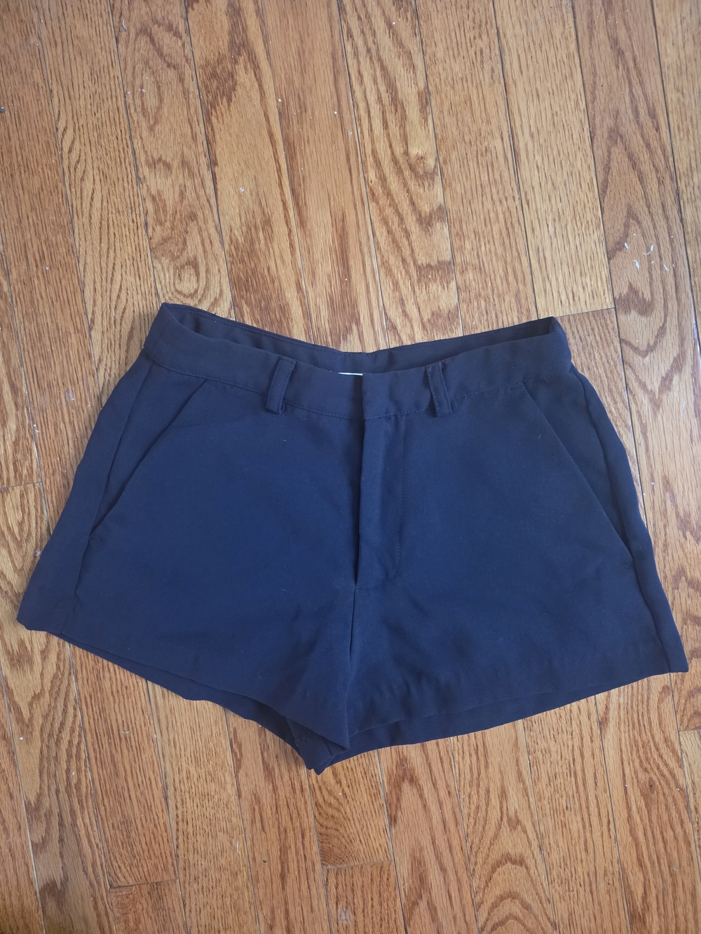 Forever 21 Navy High-Waist Tailored Shorts